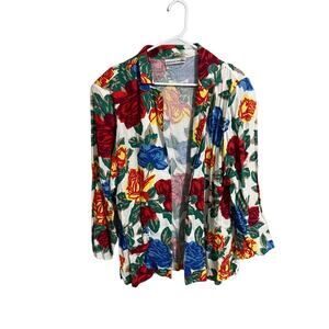Parsons Place 80's Vintage Floral Blazer 17/18 Union Made in the USA